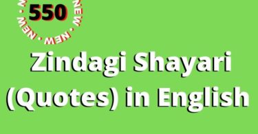 550 Zindagi Shayari (Quotes) in English